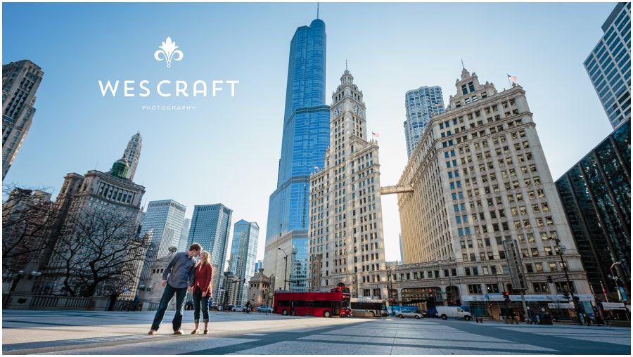 Michigan Avenue Engagement Wes Craft Photography