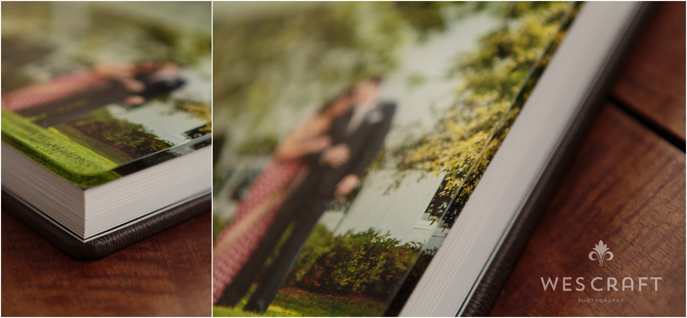 A thick acrylic houses a metallic print beneath for a stunning photographic album cover.