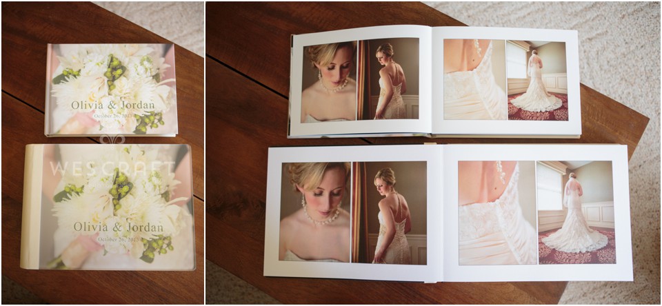 Olivia added a companion album to her order.  It's a small replica of her main album and makes a great gift for parents!