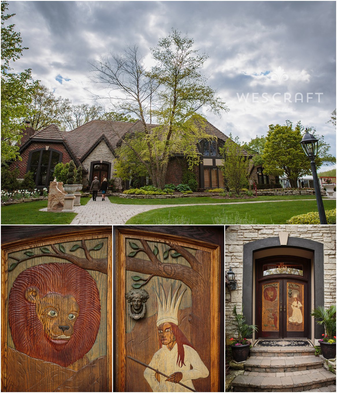 Photograph of the Monte Bello Estate's Chronicles of Narnia themed carved doors.
