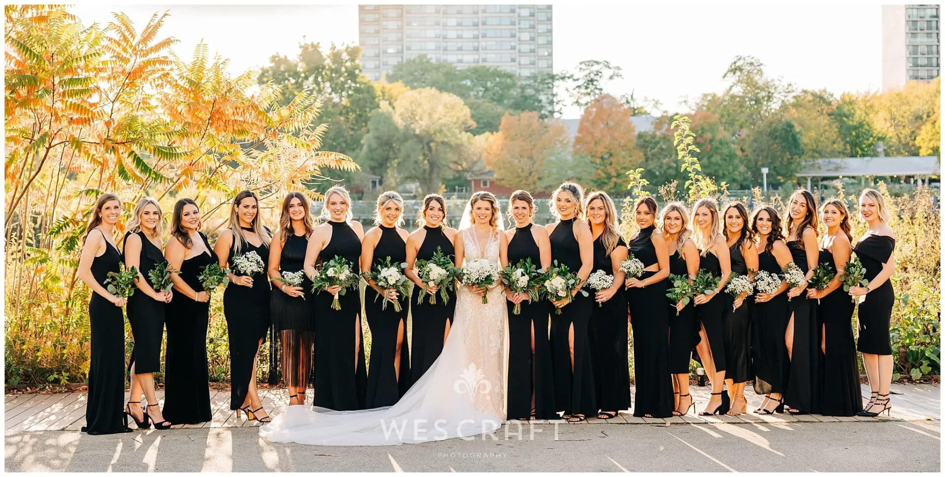 Nature Boardwalk at Lincoln Park Zoo Wedding Photos