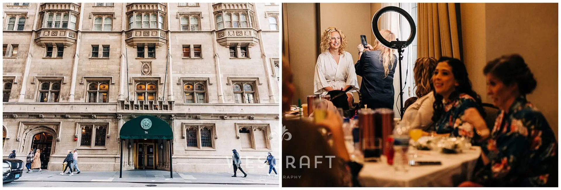 Getting ready photos and University Club Chicago