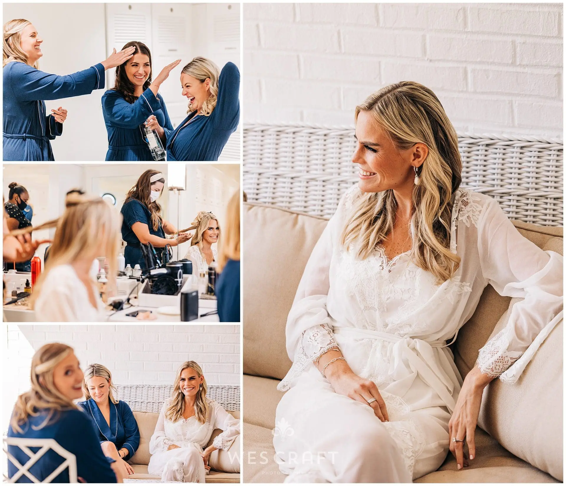 Bride Prep at Westmoreland Country Club