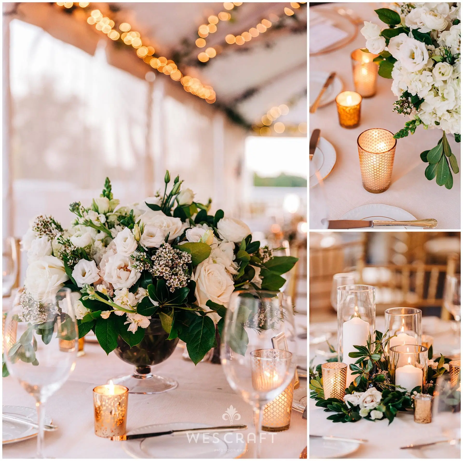 Westmoreland Country Club Wedding Reception Florals