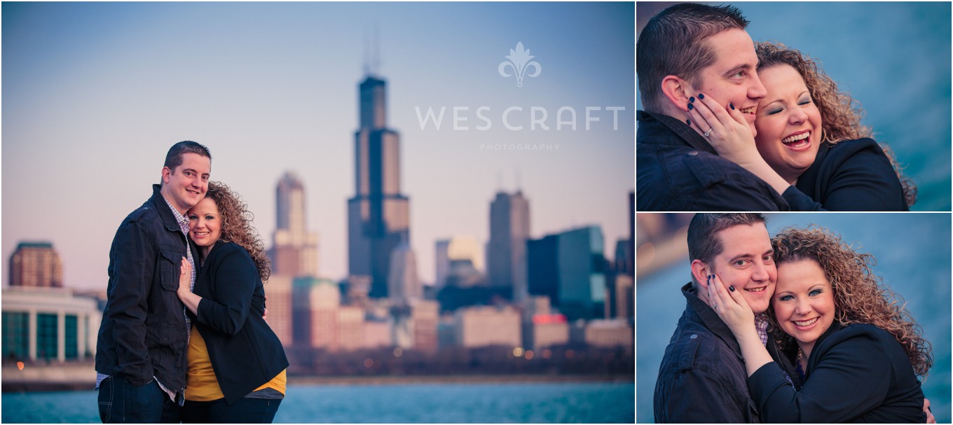 Chicago Skyline Engagement Photography