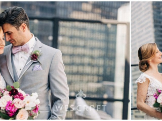 Chicago Rooftop Wedding First Look