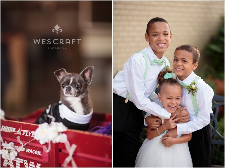 We always capture the special ring bearers and flower girls whether they're chihuahuas or adorable little humans.