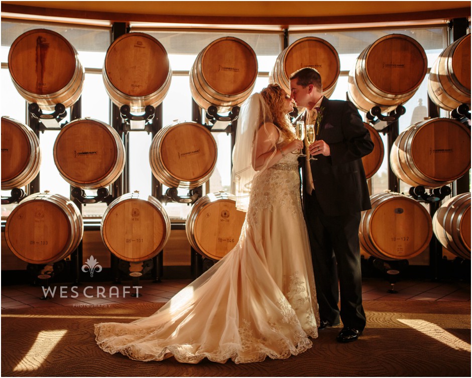 Steve & Shannon had a Whisky & Wine themed reception so it was fitting that we stop by Cooper's Hawk and shoot in their barrel room.