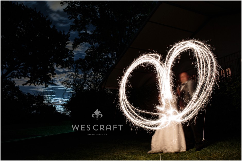 So we've been doing sparklers since 2006, before Pinterest existed. I though that this night with the moon out would be a perfect night for some light painting.