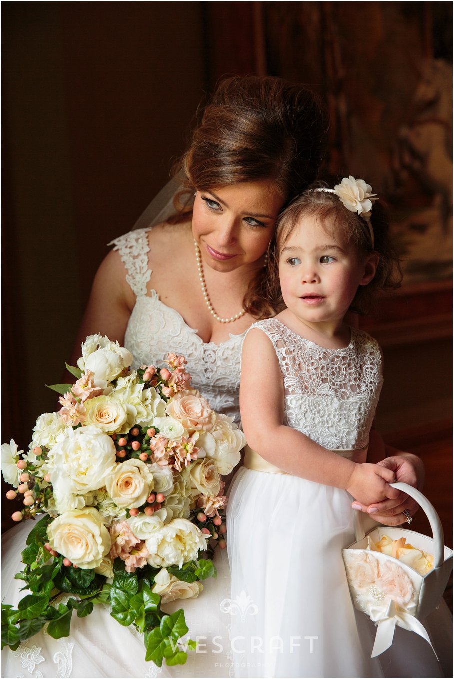 Neo-classical goodness right here. I love it when we can capture a quite moment between a bride and her flower girl. It's not always so easy! 