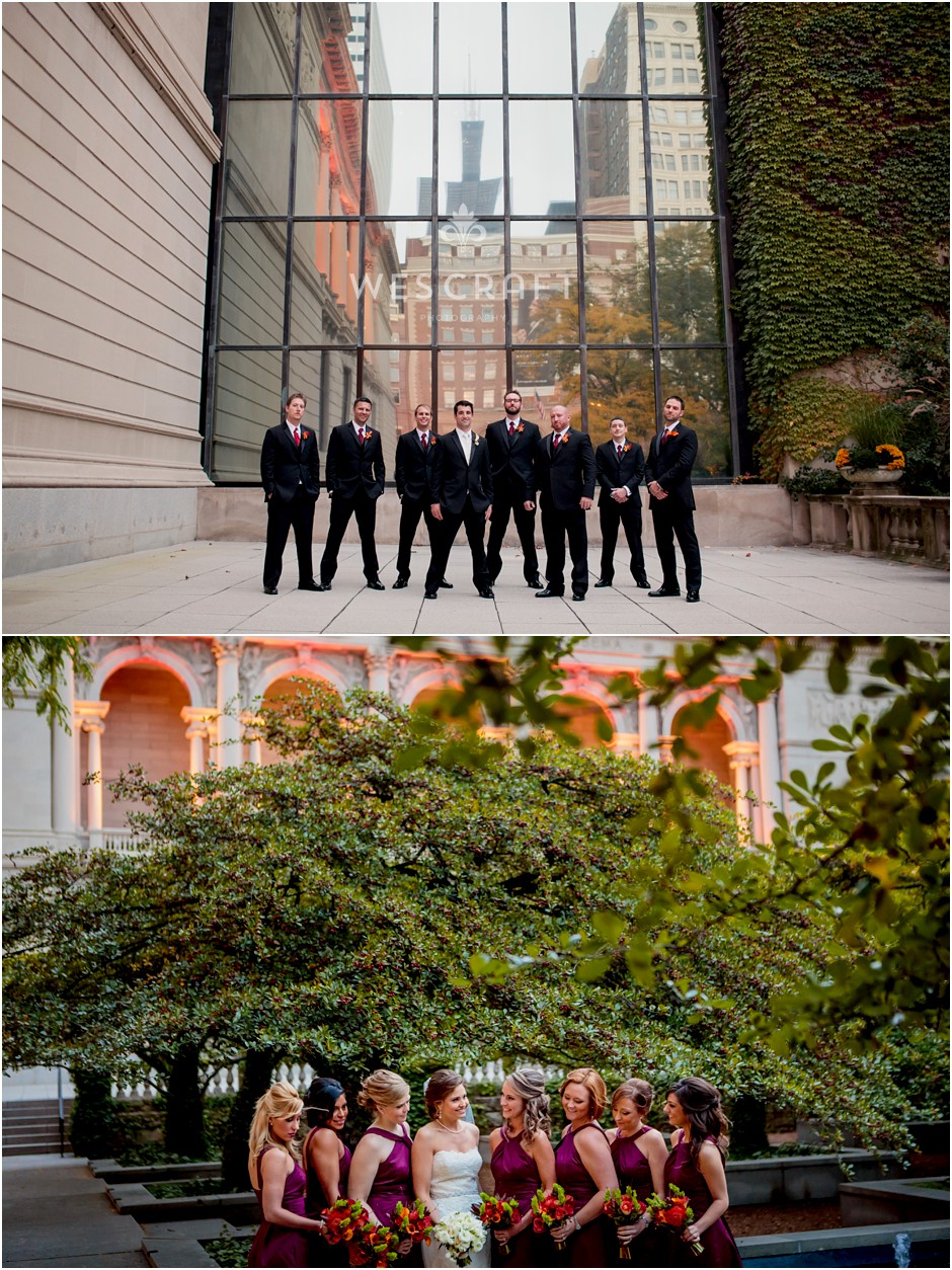 Pazzo's 311 October Wedding Wes Craft Photography, Art Institute Gardens Bridal Portraits